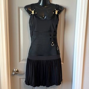 GIZIA Black Cocktail Mini Dress LBD SZ 40